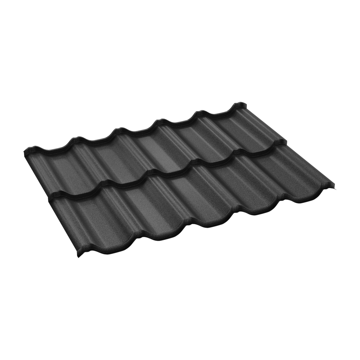 Țiglă metalică Suedia, modul dublu, negru RAL 9005
